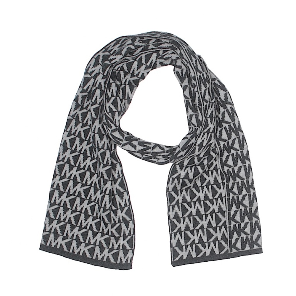 NWT MICHAEL Michael Kors Bordered MK Muffler Scarf